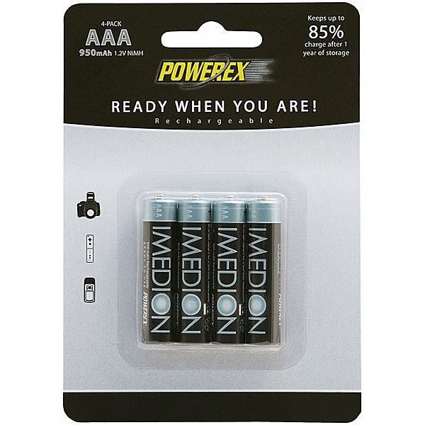 Аккумулятор Powerex MHRAAAI4 4 AAA Imedion 950mAh