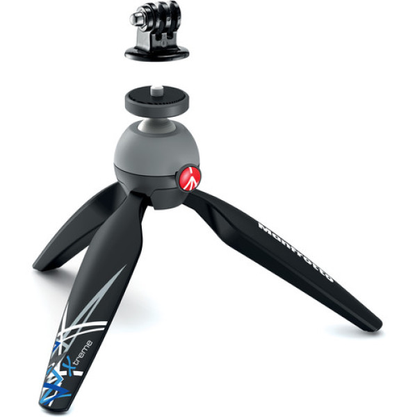 Manfrotto Міні-штатив, чорний, з адаптером кріплення для GoPro