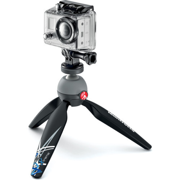 Manfrotto Міні-штатив, чорний, з адаптером кріплення для GoPro