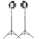 Набор LED света Tolifo Gi-King Series GK-J-600S 2X36W Pro 2Kit+T portable LED Video Lighting Kit With Wire Dimmer Control Led Panel Light For Video Photography Studio Kit