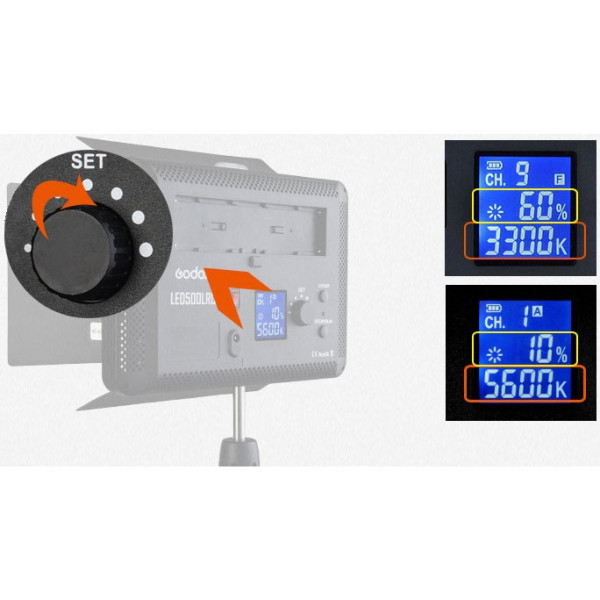 Освітлювач світлодіодний LED-500LR-W Godox