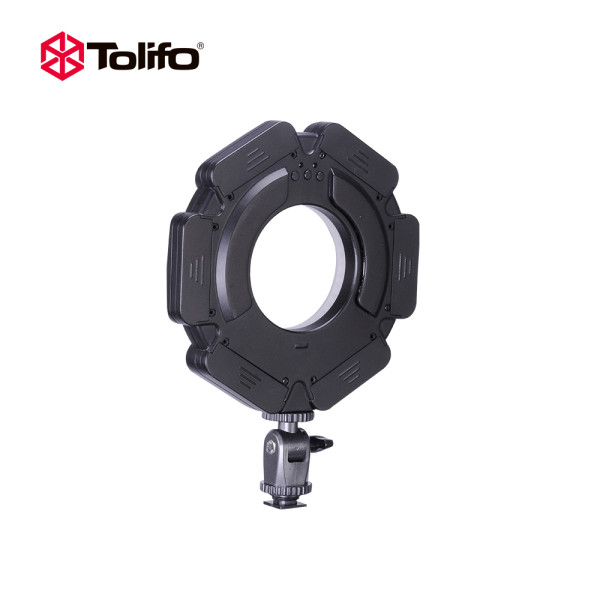 LED панель Tolifo Phantom 160 bright LEDs bi color 3200K-5600K macro ring light on camera LED light panel for Nikon Cannon camcorder
