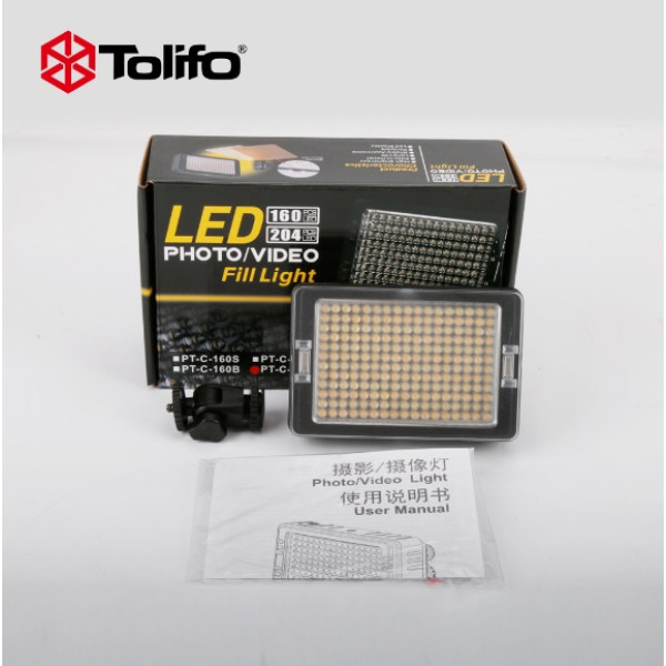 LED панель Tolifo PT-204B hot sell 204 bi-color 3200K/5600k LED light video camera for photography