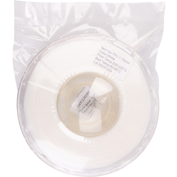 TPU-пластик PowerPlant Filament для 3D-принтера 1.75 мм 1 кг, белый