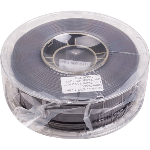 PETG-пластик PowerPlant Filament для 3D-принтера 1.75 мм 1 кг, черный