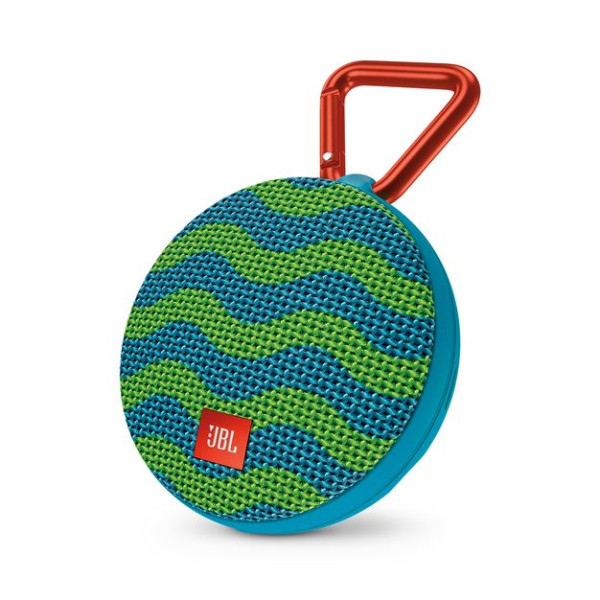Акустика JBL Clip 2 Splash сине-зеленый узор