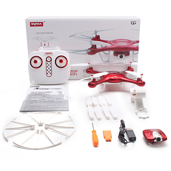 Квадрокоптер Syma X5UW 320мм HD 720p WiFi камера красный