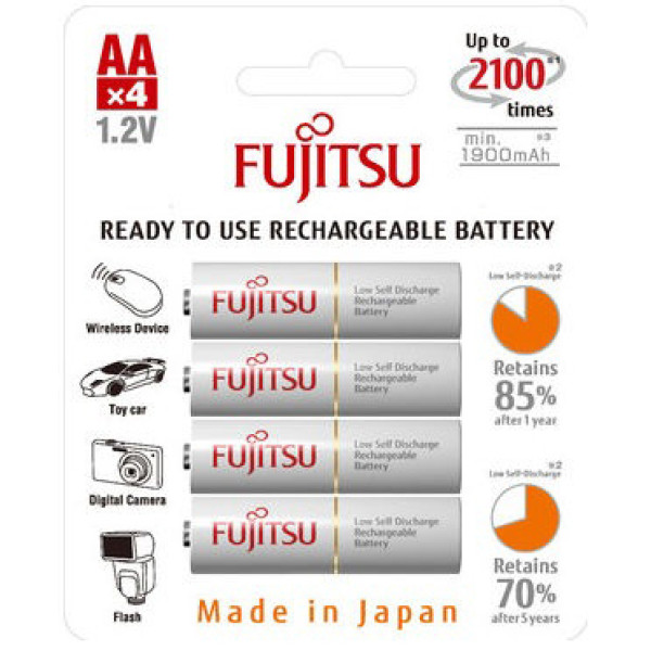 Аккумуляторы AA FUJITSU 1900 mAh (4 шт.) (HR-3UTG)