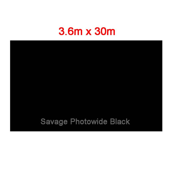 Фон Savage Photowide Black 3.60mx 30m