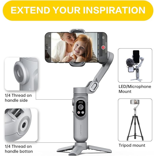 Трехосевой стабилизатор AOCHUAN Professional Gimbal Stabilizer SMART X (Grey)
