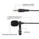 Мікрофон петлічка Puluz PU424 1,5м (3.5mm)