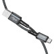 Кабель ACEFAST C1-04 USB to Type-C 3A, 1.2m, nylon aluminum connectors, Gray