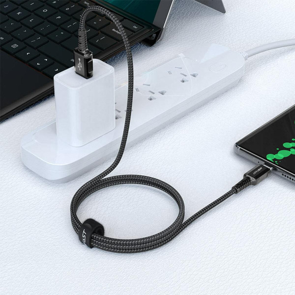 Кабель ACEFAST C1-04 USB to Type-C 3A, 1.2m, nylon aluminum connectors, Gray