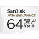 Карта пам'яті microSDXC (UHS-1 U3) SanDisk High Endurance 64 ГБ класу 10 V30 (100 Мбіт/с) (адаптер SD)