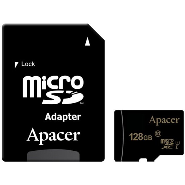 Карта памяти microSDXC (UHS-1) Apacer 128Gb class 10 R85MB/s (adapter SD)