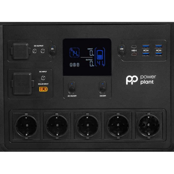 Зарядная станция PowerPlant HS3600 3248Wh, 902222mAh, 3600W (PB930876)