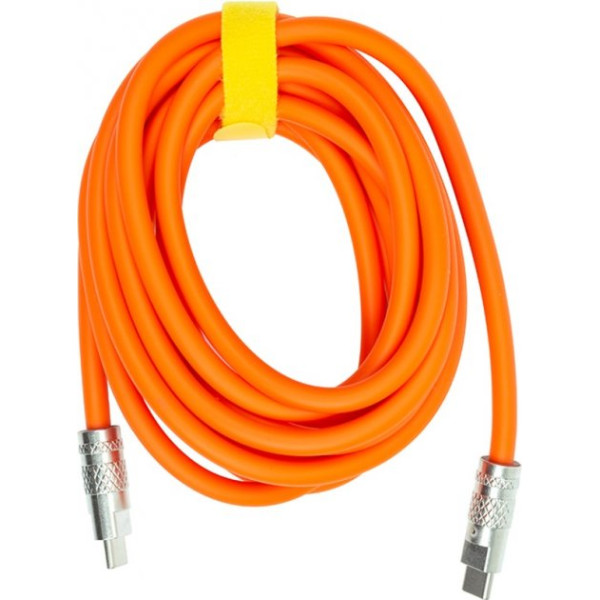 Кабель PowerPlant USB Type-C - Type-C, 100W, 3 м помаранчевий (CA913923)
