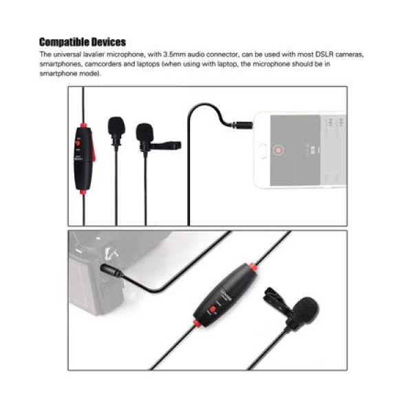 Петличний мікрофон Lensgo DM1 dual