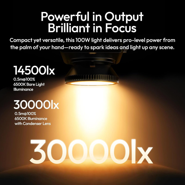 Відеосвітло Ulanzi C01 100W COB Portable Fill Light with Condenser Lens