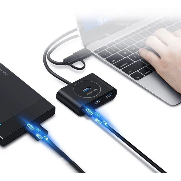 USB-хаб UGREEN USB 3.0 Hub 0.5m (Black)