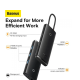 USB-хаб Baseus Lite Series 5-портовий Type-C HUB док-станція (Type-C до HDMI + USB 3.0×3 + PD) чорний