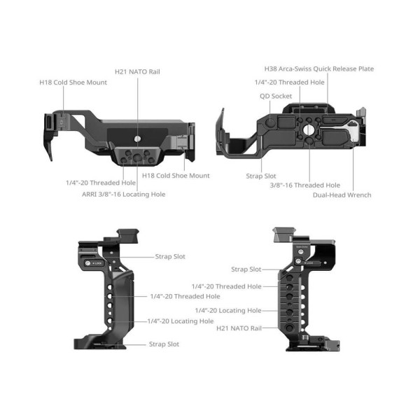 Клетка для камеры SmallRig Cage for Panasonic LUMIX S1 II / S1 IIE / S1R II / S5 II / S5 IIX / G9 II