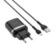 Сетевое зарядное устройство с кабелем HOCO C12Q Smart QC3.0 charger set (Micro) 18W Black
