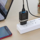 Сетевое зарядное устройство с кабелем HOCO C12Q Smart QC3.0 charger set (Micro) 18W Black