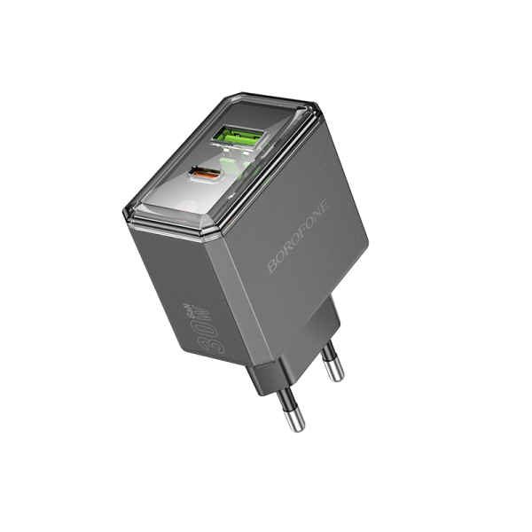 Сетевое зарядное устройство BOROFONE BAS32A Treasure PD30W+QC3.0 charger(EU) Black