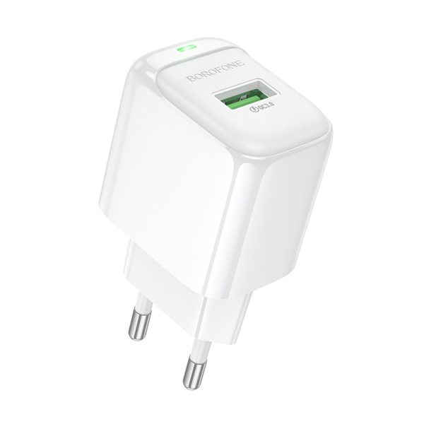 Сетевое зарядное устройство BOROFONE BAS42A Potential single-port QC3.0 charger (EU) White