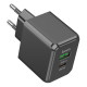 Сетевое зарядное устройство HOCO CS14A Ocean PD20W+QC3.0 charger Black
