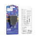 Сетевое зарядное устройство HOCO CS14A Ocean PD20W+QC3.0 charger Black