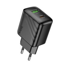 Сетевое зарядное устройство HOCO CS25A Rico PD20W+QC3.0 charger Black