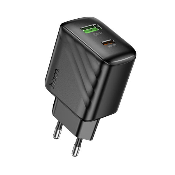 Сетевое зарядное устройство HOCO CS25A Rico PD20W+QC3.0 charger Black