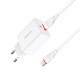 Сетевое зарядное устройство с кабелем BOROFONE BA21A Long journey single port QC3.0 charger set(Type-C) 18W White