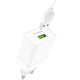 Сетевое зарядное устройство с кабелем BOROFONE BA47A Mighty speed single port QC3.0 3A + Micro-USB cable 18W White
