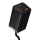 Мережевий зарядний пристрій з кабелем Baseus GaN3 Pro Desktop Fast Charger 2C+2U 65W (кабель Type-C до Type-C 100W (20V/5A) 1 м) Чорний
