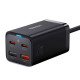 Мережевий зарядний пристрій з кабелем Baseus GaN3 Pro Desktop Fast Charger 2C+2U 65W (кабель Type-C до Type-C 100W (20V/5A) 1 м) Чорний