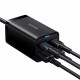 Мережевий зарядний пристрій з кабелем Baseus GaN3 Pro Desktop Fast Charger 2C+2U 65W (кабель Type-C до Type-C 100W (20V/5A) 1 м) Чорний