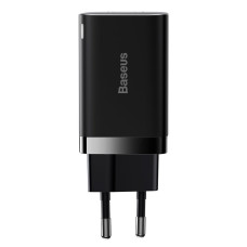 Сетевое зарядное устройство Baseus Super Si Pro Quick Charger C+U 30W EU Black