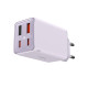 Мережевий зарядний пристрій Baseus GaN6 Pro Fast Charger 2C+2U 65 Вт ЄС Star Purple(У комплекті: міні-білий кабель Type-C до Type-C 100 Вт (20 В/5 А) 1 м Star Purple）
