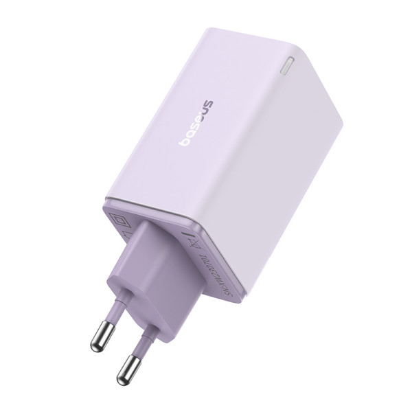 Мережевий зарядний пристрій Baseus GaN6 Pro Fast Charger 2C+2U 65 Вт ЄС Star Purple(У комплекті: міні-білий кабель Type-C до Type-C 100 Вт (20 В/5 А) 1 м Star Purple）