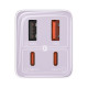 Мережевий зарядний пристрій Baseus GaN6 Pro Fast Charger 2C+2U 65 Вт ЄС Star Purple(У комплекті: міні-білий кабель Type-C до Type-C 100 Вт (20 В/5 А) 1 м Star Purple）