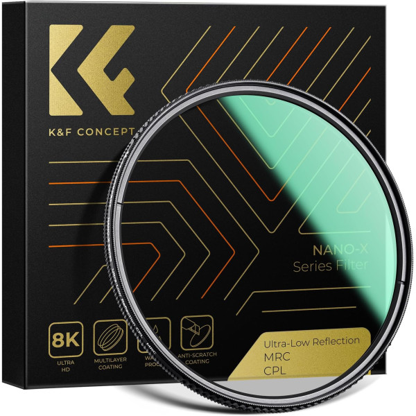 Світлофільтр K&F Concept Nano-X Series Ultra-Low Reflection CPL Filter 55mm (KF01.2475)