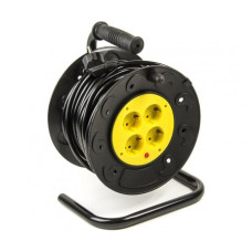 Мережевий подовжувач PowerPlant на катушке 40 м, 4 розетки, морозостойкий (JY-2002/40) (PPRA10M40S4L)