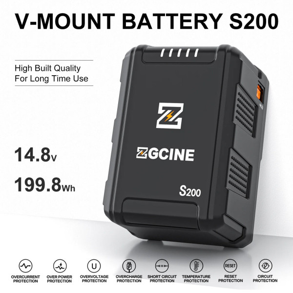 Акумулятор ZGCINE S200 (200Wh) V-Mount Battery USB-C PD in/out Fast Charging (ZG-S200)