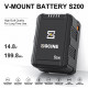 Акумулятор ZGCINE S200 (200Wh) V-Mount Battery USB-C PD in/out Fast Charging (ZG-S200)