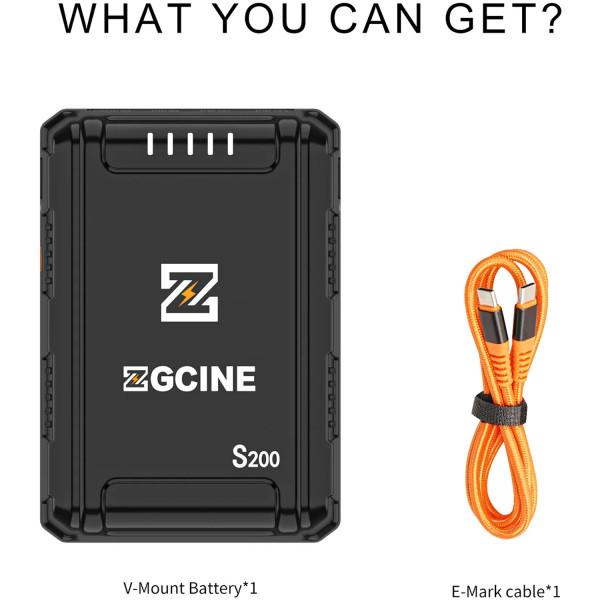 Акумулятор ZGCINE S200 (200Wh) V-Mount Battery USB-C PD in/out Fast Charging (ZG-S200)