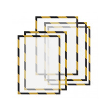 Рамки сигнальные магнитные A4 желто-черные Magnetofix Frame SAFETY Yellow/Black Set (1131442)