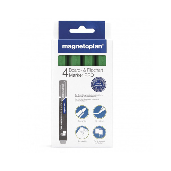 Маркеры универсальные зеленые Magnetoplan PRO+ Green Set (1228105)